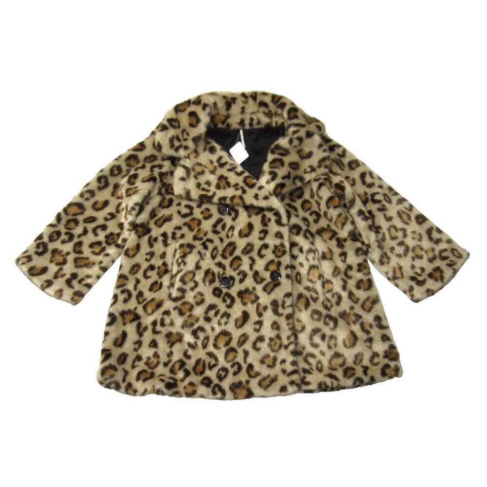 NWT Free People Sienna Leopard Faux Fur Double-Breasted Short Peacoat Jacket XS - Picture 3 of 7